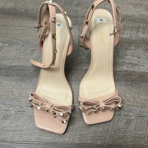 Anne Michelle Nude Strappy Heels